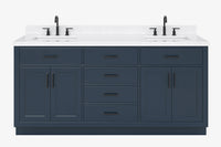 Ariel hepburn  71-73 in. double rectangle sink vanity with 0.75-1.5 in countertop