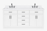 Ariel hepburn  71-73 in. double rectangle sink vanity with 0.75-1.5 in countertop