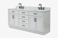 Ariel hepburn  71-73 in. double rectangle sink vanity with 0.75-1.5 in countertop