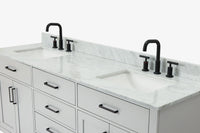 Ariel hepburn  71-73 in. double rectangle sink vanity with 0.75-1.5 in countertop