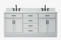Ariel hepburn  71-73 in. double rectangle sink vanity with 0.75-1.5 in countertop