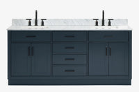 Ariel hepburn  71-73 in. double rectangle sink vanity with 0.75-1.5 in countertop