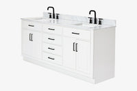 Ariel hepburn  71-73 in. double rectangle sink vanity with 0.75-1.5 in countertop