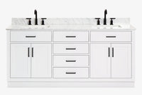 Ariel hepburn  71-73 in. double rectangle sink vanity with 0.75-1.5 in countertop