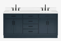 Ariel hepburn  71-73 in. double rectangle sink vanity with 0.75-1.5 in countertop