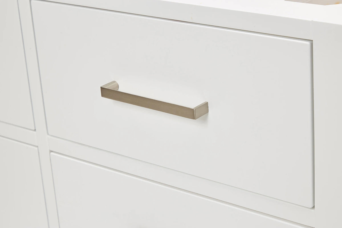 Ariel hutton 36 in.rectangle sink floating wall vanity with white quartz countertop in white
