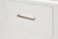 Ariel hutton 36 in.rectangle sink floating wall vanity with white quartz countertop in white