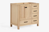 Ariel cambridge 36 in. left offset single sink base cabinet