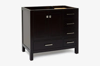 Ariel cambridge 36 in. left offset single sink base cabinet