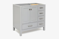 Ariel cambridge 36 in. left offset single sink base cabinet