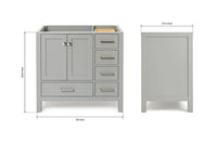 Ariel cambridge 36 in. left offset single sink base cabinet