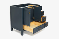 Ariel cambridge 36 in. left offset single sink base cabinet