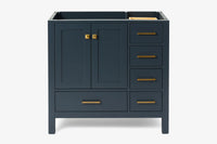 Ariel cambridge 36 in. left offset single sink base cabinet