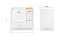 Ariel cambridge 36 in. left offset single sink base cabinet