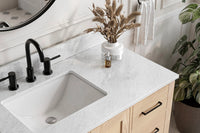 Ariel cambridge 36-37 in. left offset rectangle single sink vanity with (0.75,1.5,2) in countertop