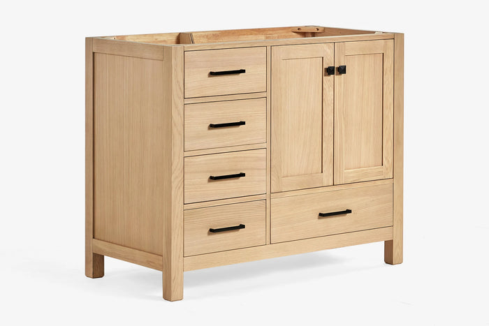 Ariel cambridge (42") right offset single sink base cabinet.