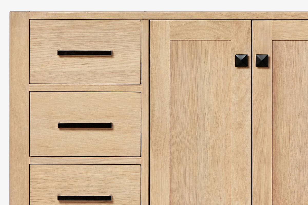 Ariel cambridge (42") right offset single sink base cabinet.