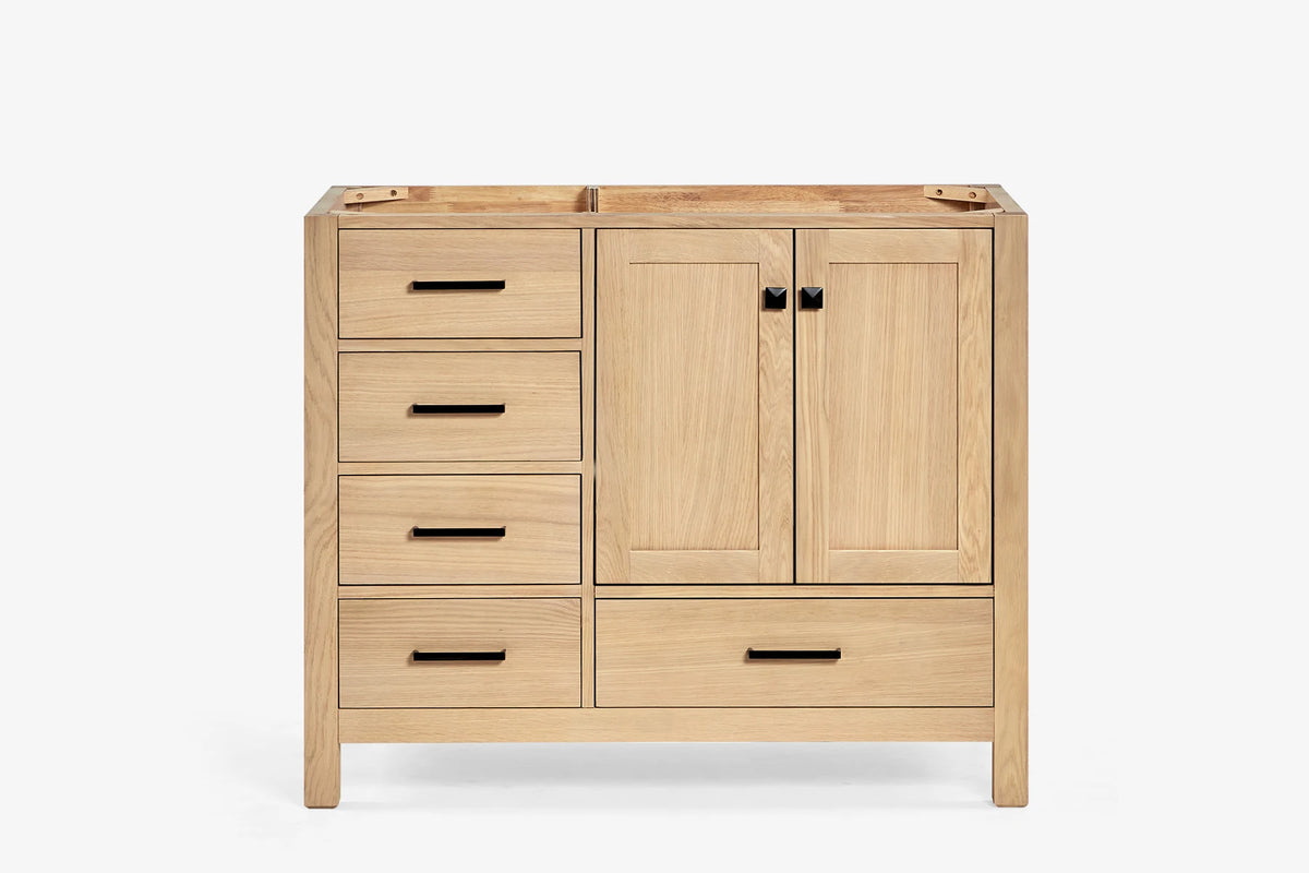 Ariel cambridge (42") right offset single sink base cabinet.