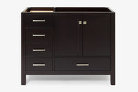 Ariel cambridge (42") right offset single sink base cabinet.
