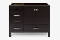 Ariel cambridge (42") right offset single sink base cabinet.