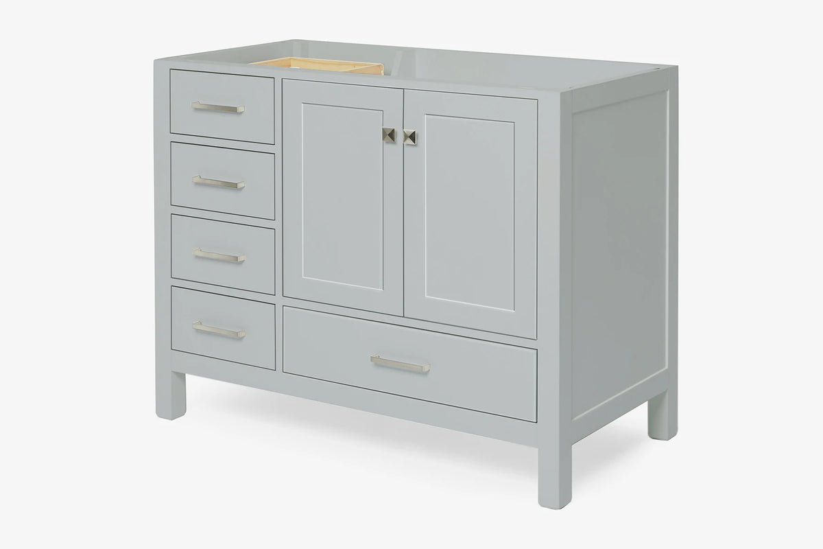 Ariel cambridge (42") right offset single sink base cabinet.