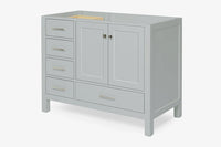 Ariel cambridge (42") right offset single sink base cabinet.