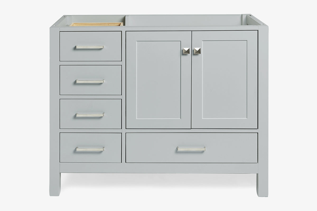 Ariel cambridge (42") right offset single sink base cabinet.
