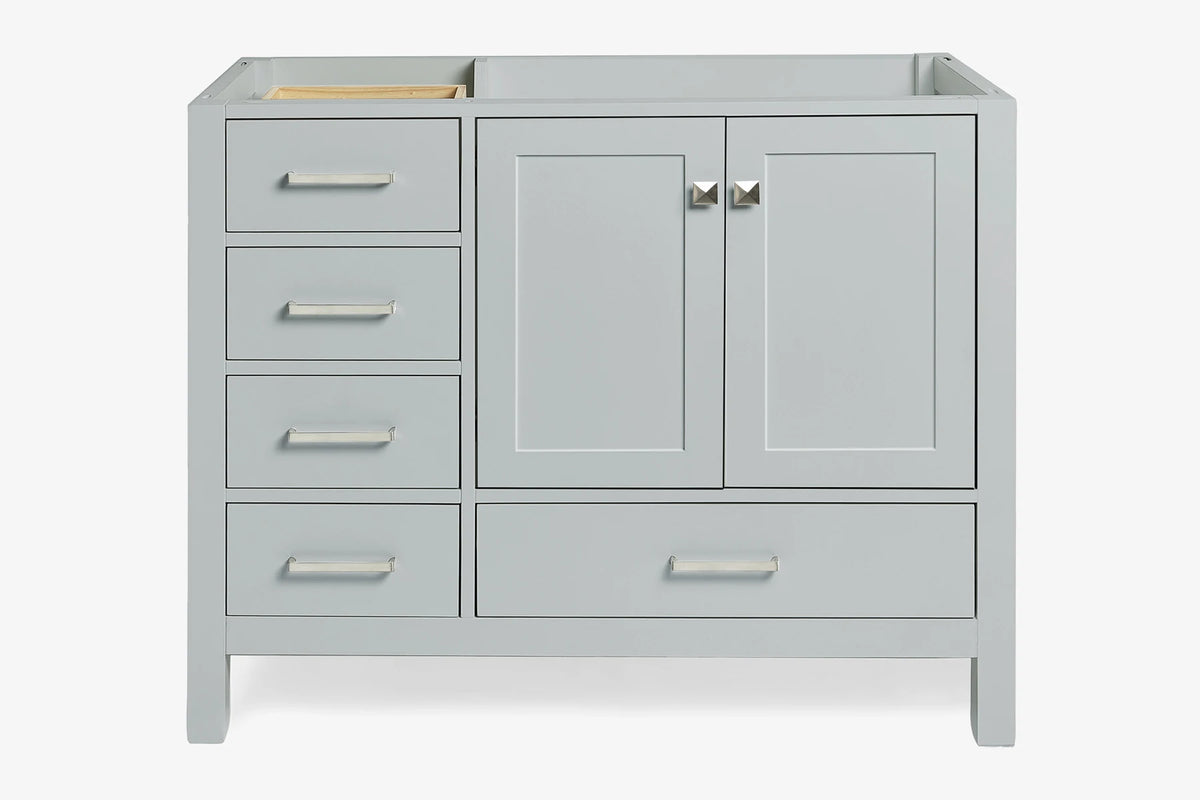 Ariel cambridge (42") right offset single sink base cabinet.
