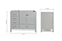 Ariel cambridge (42") right offset single sink base cabinet.