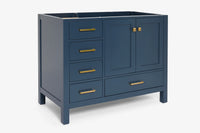 Ariel cambridge (42") right offset single sink base cabinet.