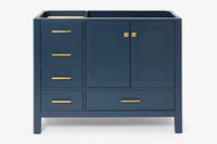 Ariel cambridge (42") right offset single sink base cabinet.