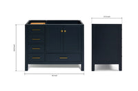 Ariel cambridge (42") right offset single sink base cabinet.
