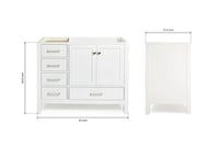 Ariel cambridge (42") right offset single sink base cabinet.
