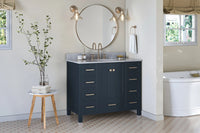 Ariel cambridge(42" & 43") single oval sink vanity with marble (0.75",1.5" & 2") in countertop