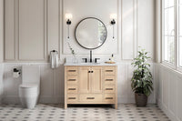 Ariel cambridge(42" & 43") single oval sink vanity with marble (0.75",1.5" & 2") in countertop