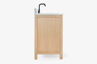 Ariel cambridge (43" & 42") left offset rectangle single sink vanity with marble (0.75", 1.5" & 2") in countertop