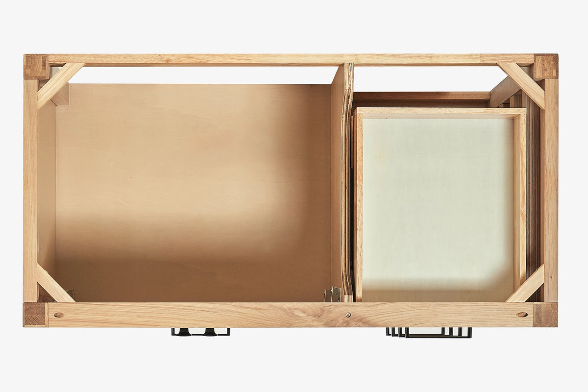 Ariel cambridge (43" & 42") left offset rectangle single sink vanity with marble (0.75", 1.5" & 2") in countertop