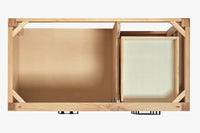 Ariel cambridge (43" & 42") left offset rectangle single sink vanity with marble (0.75", 1.5" & 2") in countertop