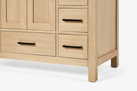 Ariel cambridge (43" & 42") left offset rectangle single sink vanity with marble (0.75", 1.5" & 2") in countertop