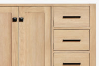 Ariel cambridge (43" & 42") left offset rectangle single sink vanity with marble (0.75", 1.5" & 2") in countertop