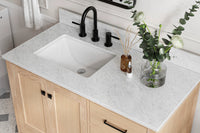Ariel cambridge (43" & 42") left offset rectangle single sink vanity with marble (0.75", 1.5" & 2") in countertop