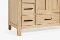 Ariel cambridge(42"&43") in. right offset oval single sink vanity with  marble (0.75",1.5"& 2") in countertop
