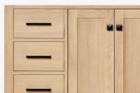 Ariel cambridge(42"&43") in. right offset oval single sink vanity with  marble (0.75",1.5"& 2") in countertop