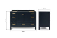Ariel cambridge 48 in. single sink base cabinet