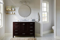 Ariel cambridge( 48"& 49") single rectangle sink  Bathroom vanity with carrara  marble (0.75 in, 1.5 in, 2 in) countertop