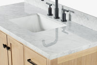Ariel cambridge( 48"& 49") single rectangle sink  Bathroom vanity with carrara  marble (0.75 in, 1.5 in, 2 in) countertop