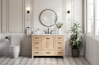 Ariel cambridge( 48"& 49") single rectangle sink  Bathroom vanity with carrara  marble (0.75 in, 1.5 in, 2 in) countertop