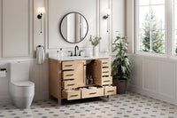 Ariel cambridge( 48"& 49") single rectangle sink  Bathroom vanity with carrara  marble (0.75 in, 1.5 in, 2 in) countertop