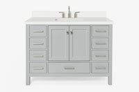 Ariel cambridge( 48"& 49") single rectangle sink  Bathroom vanity with carrara  marble (0.75 in, 1.5 in, 2 in) countertop