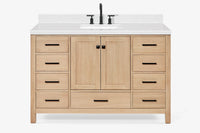 Ariel Cambridge 54-55 in. single rectangle sink vanity with (0.75, 1.5, 2)in countertops